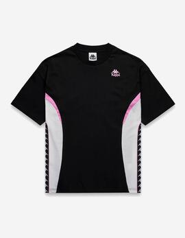Camiseta KAPPA BANDA SKYLER - Black/Pink Prism/White