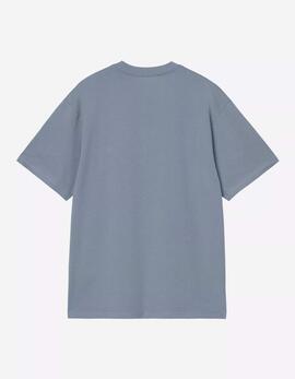 Camiseta CARHARTT WIP MADISON - Velvet Blue / White