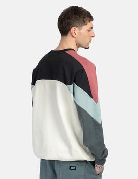 Sudadera Crew KAOTIKO DRU - Ivory/Black/Jade/Cloud