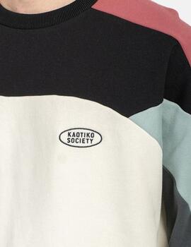 Sudadera Crew KAOTIKO DRU - Ivory/Black/Jade/Cloud