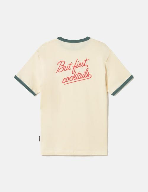 Camiseta KAOTIKO BUT FIRST COCKTAILS - Ivory