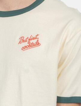 Camiseta KAOTIKO BUT FIRST COCKTAILS - Ivory