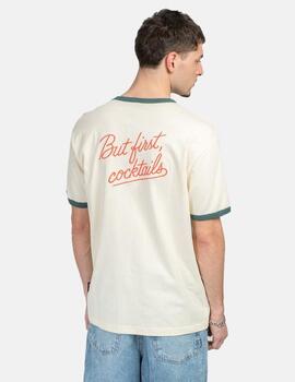 Camiseta KAOTIKO BUT FIRST COCKTAILS - Ivory