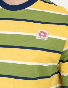 Camiseta KAOTIKO STRIPES ISLAND - Yellow/Green