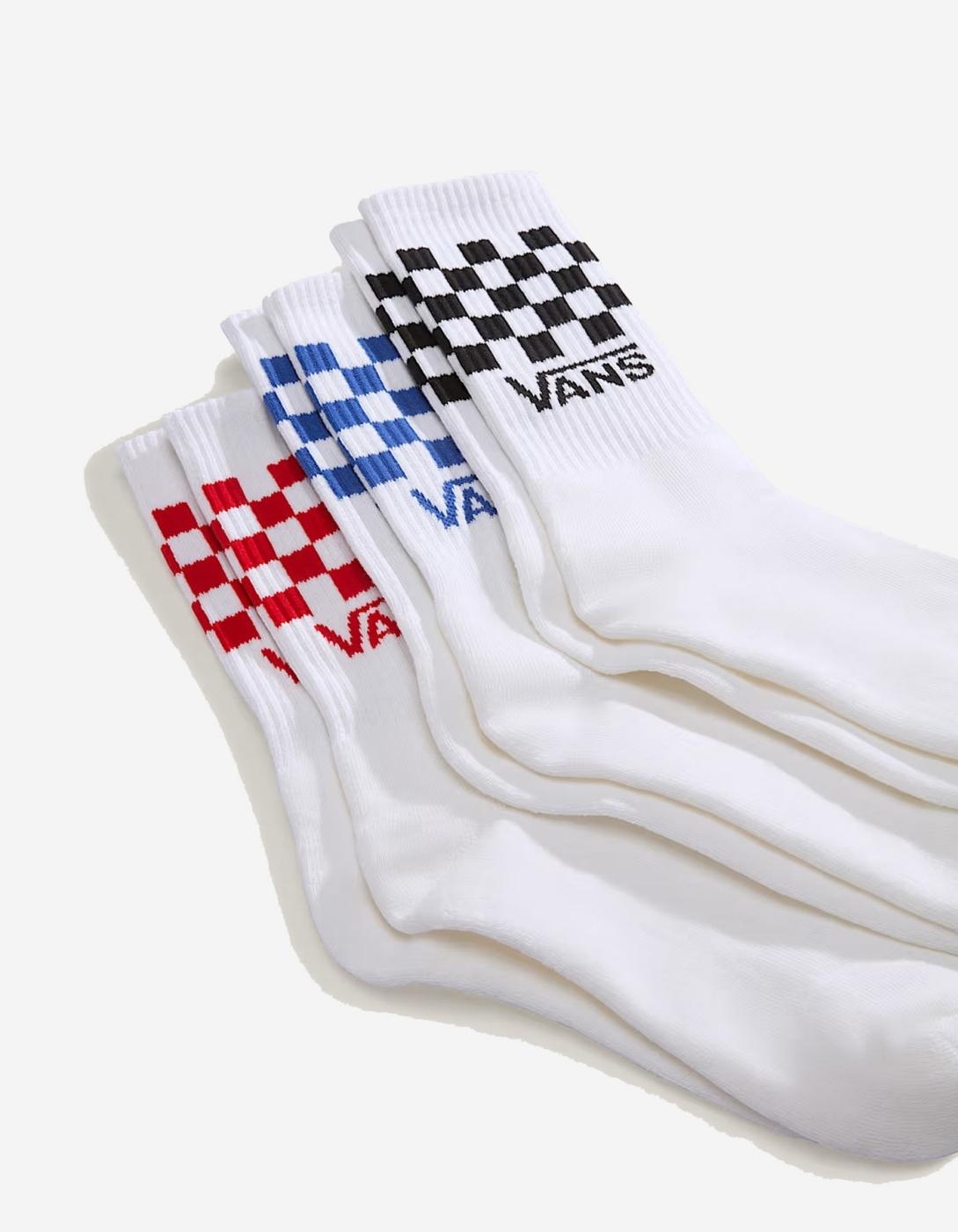 Calcetines VANS CLASSIC CHECK CREW - White