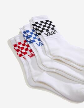 Calcetines VANS CLASSIC CHECK CREW - White