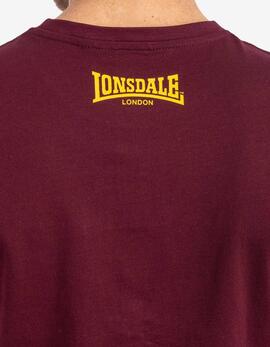 Camiseta LONSDALE GRUTING - Ochre/Oxblood