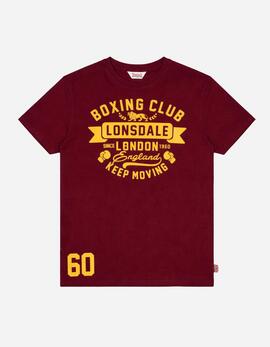 Camiseta LONSDALE GRUTING - Ochre/Oxblood