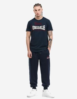 Camiseta LONSDALE ELTON - Dark Navy/Oxblood/Ecru