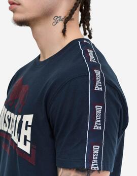 Camiseta LONSDALE ELTON - Dark Navy/Oxblood/Ecru