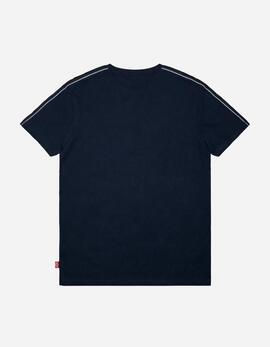 Camiseta LONSDALE ELTON - Dark Navy/Oxblood/Ecru