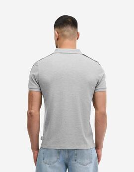 Polo PELTON - Marl Grey/Dark Navy/Ecru