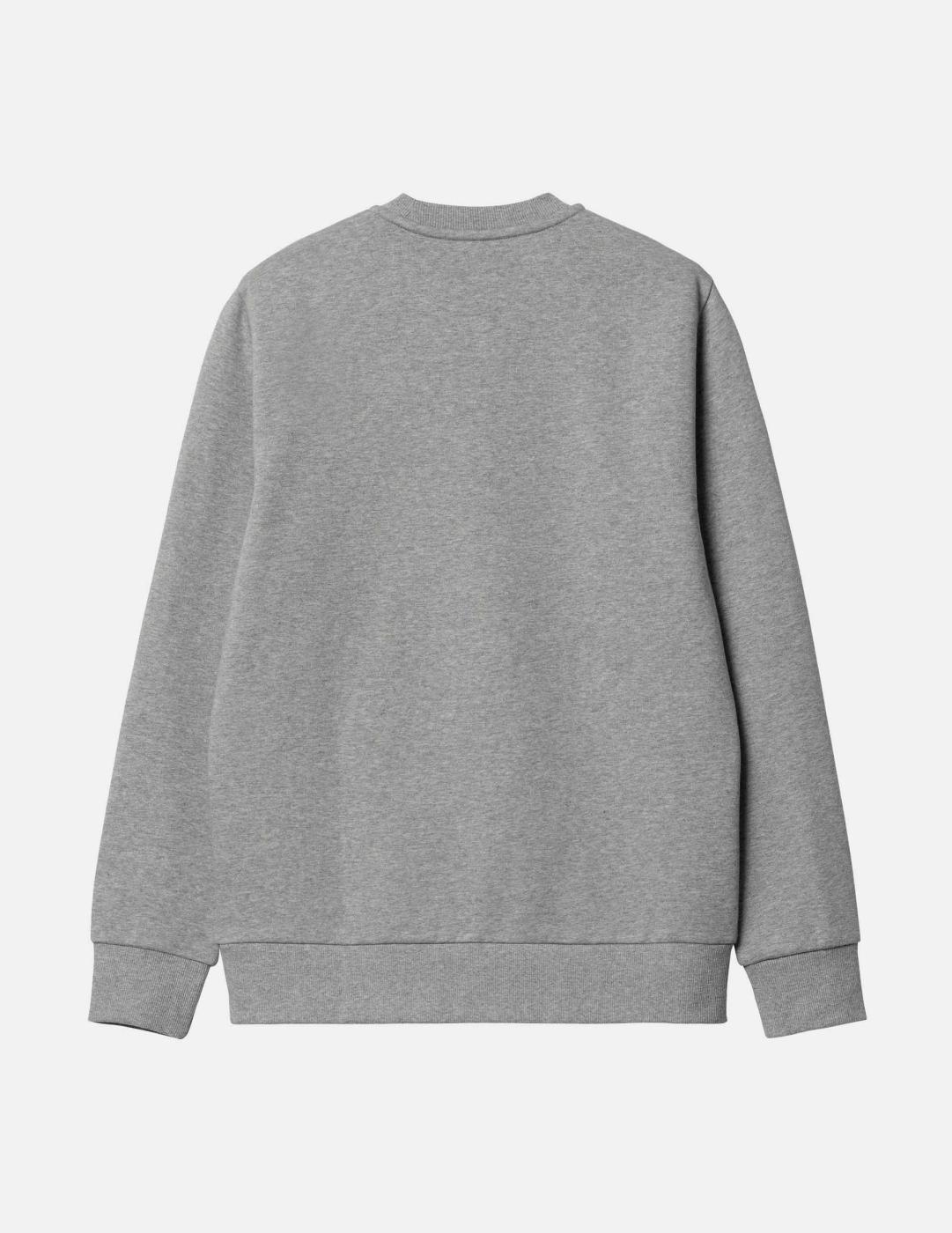 Sud.Crew CARHARTT WIP SCRIPT EMBROIDERY-Grey Heather/ White