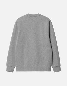 Sud.Crew CARHARTT WIP SCRIPT EMBROIDERY-Grey Heather/ White