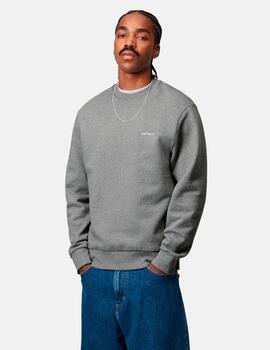 Sud.Crew CARHARTT WIP SCRIPT EMBROIDERY-Grey Heather/ White
