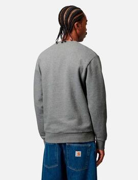 Sud.Crew CARHARTT WIP SCRIPT EMBROIDERY-Grey Heather/ White