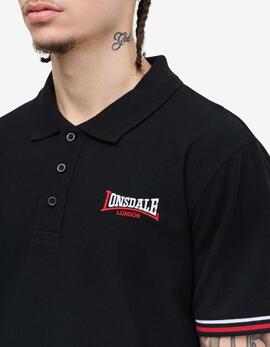 Polo LONSDALE CHILLINGHAM - Black/White/Red