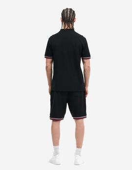 Bermuda LONSDALE CHILLINGHAM - Black/White/Red