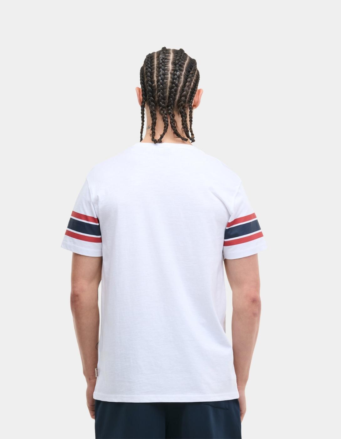 Camiseta LONSDALE BARTON - White/Dark Navy/Dark Red