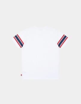 Camiseta LONSDALE BARTON - White/Dark Navy/Dark Red