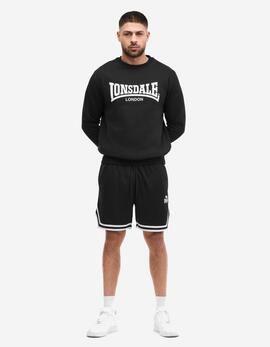 Sudadera Crew LONSDALE WELHAM - Black/White
