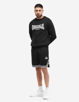 Sudadera Crew LONSDALE WELHAM - Black/White