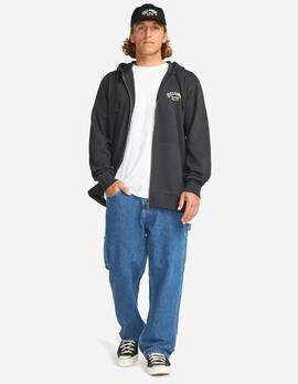 Sudadera Capucha Abierta FOUNDATION - Black