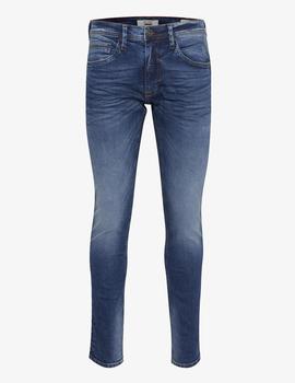 Pantalón 9694 LEATHER - Denim Middle blue