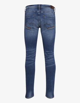 Pantalón 9694 LEATHER - Denim Middle blue