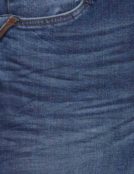 Pantalón 9694 LEATHER - Denim Middle blue