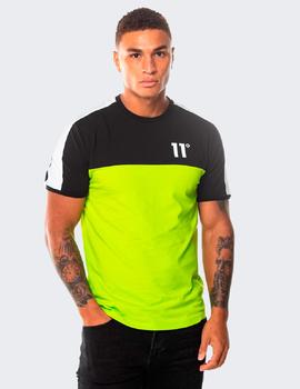 Camiseta PANEL BLOCK - Verde lima/Negro/Blanco