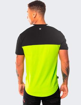 Camiseta PANEL BLOCK - Verde lima/Negro/Blanco