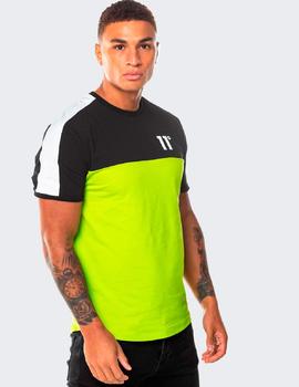 Camiseta PANEL BLOCK - Verde lima/Negro/Blanco
