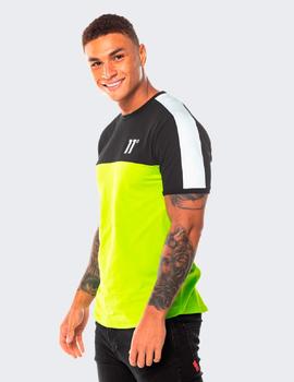 Camiseta PANEL BLOCK - Verde lima/Negro/Blanco