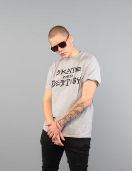 Camiseta Thrasher SKATE AND DESTROY - Gris vigoré