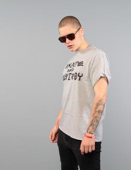 Camiseta Thrasher SKATE AND DESTROY - Gris vigoré