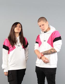 Sudadera Fila Capucha BADE - bright white/pink yarrow/b