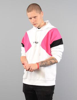 Sudadera Fila Capucha BADE - bright white/pink yarrow/b