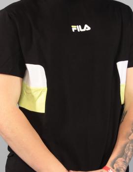 Camiseta Fila BARRY - black/bright white/sharp green