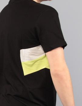Camiseta Fila BARRY - black/bright white/sharp green