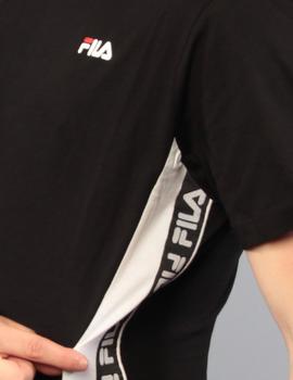 Camiseta Fila TOBAL - black/bright white