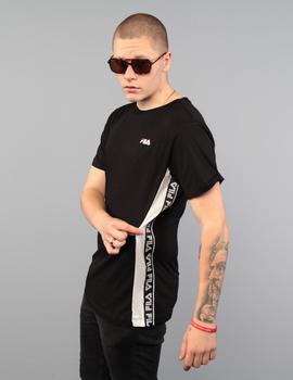 Camiseta Fila TOBAL - black/bright white