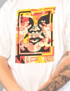 Camiseta Obey 3 FACE COLLAGE - White