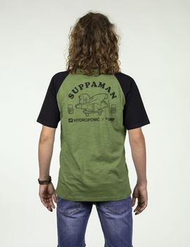 Camiseta Hydroponic SUPPAMAN SS TEE cactus green - black