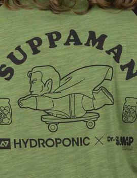 Camiseta Hydroponic SUPPAMAN SS TEE cactus green - black